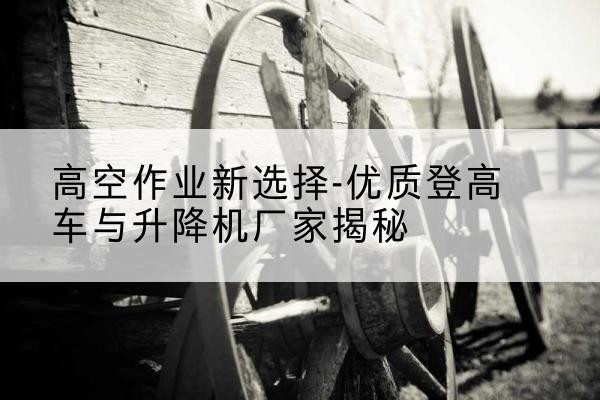 东莞登高车厂家-高空作业新选择-优质登高车与升降机厂家揭秘
